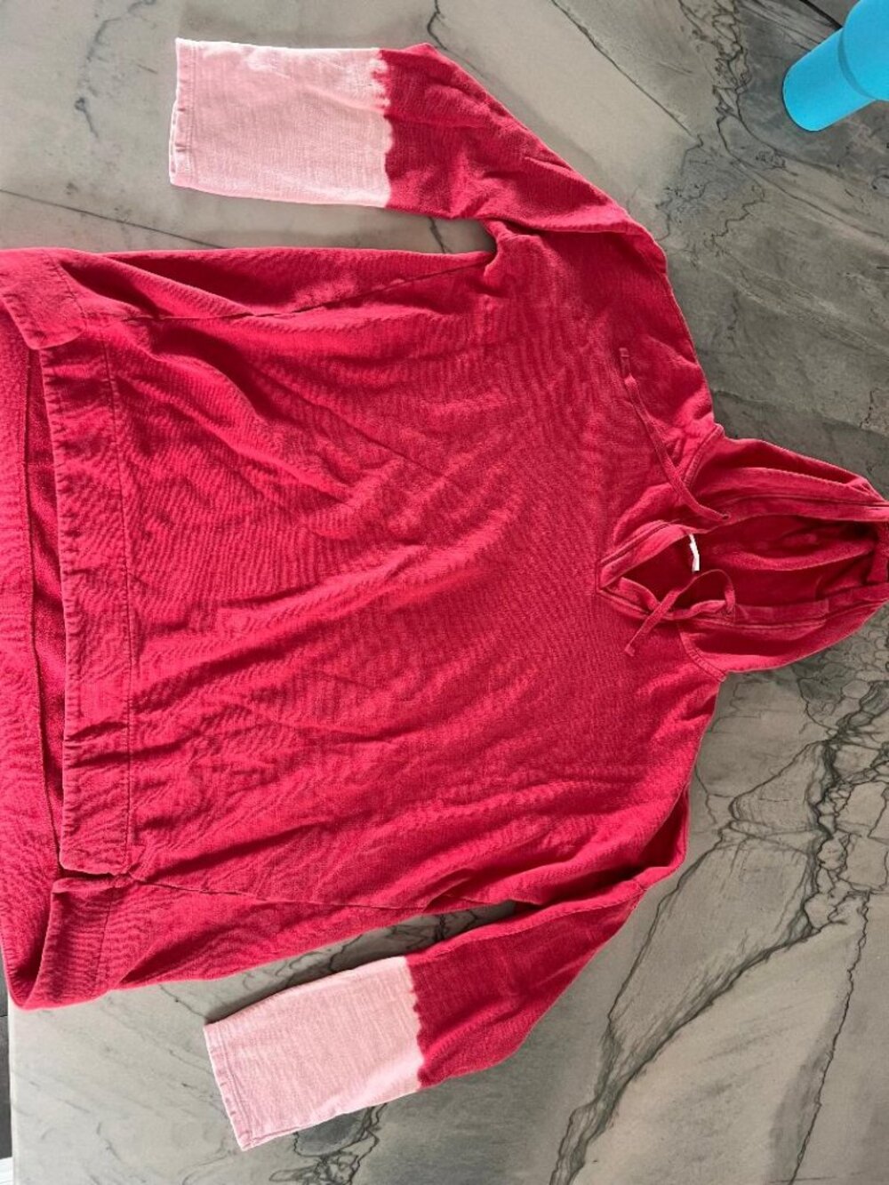JJILL Pink Tie-Dyed Lightweight Hoodie XL